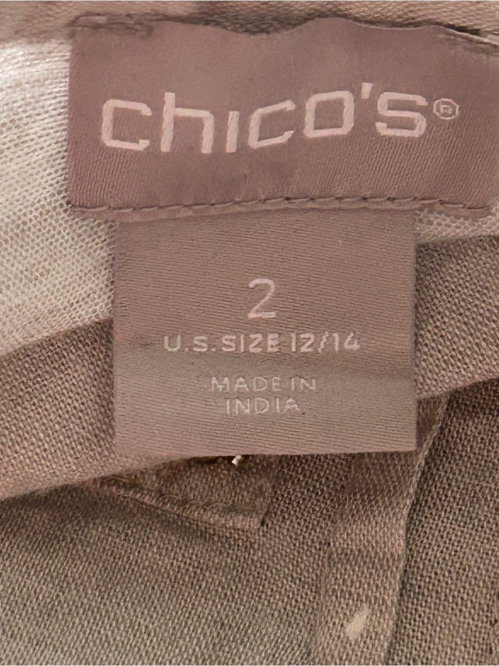 Chicos Beaded Tunic Top 1 Medium Linen Cotton Embellished Boho Resortwear Beachy - Picture 5 of 12